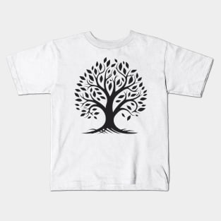 Aesthetic Deciduous Tree Design Tee Kids T-Shirt